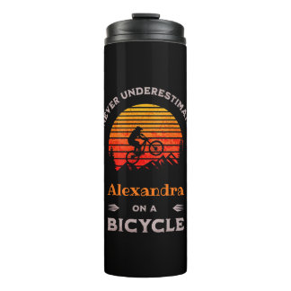 Garrafa Térmica Mulher engraçada ciclismo personalizado MTB