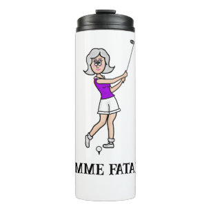 Garrafa Térmica Mulher Fatal Golfer Tumbler Térmico