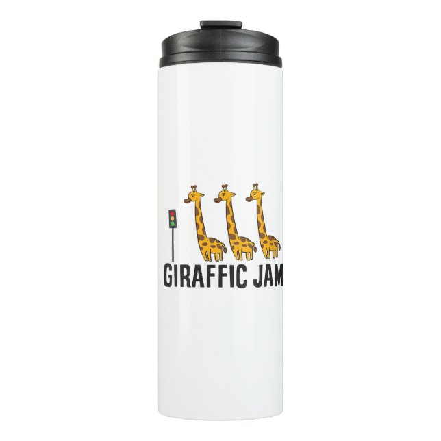 Garrafa Térmica Mulher Giraffic Jam Funny Giraffe Giraffe Pun Cute (Frente)
