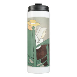 Garrafa Térmica Mulher lendo numa cadeira de balanço Edward Penfie