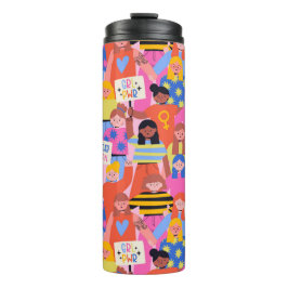 Garrafa Térmica Mulheres Empoderadas Diversidade Tumbler
