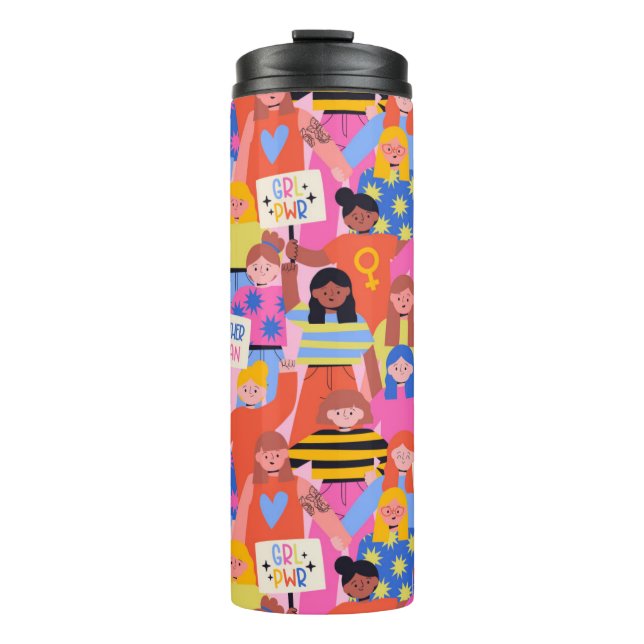 Garrafa Térmica Mulheres Empoderadas Diversidade Tumbler (Frente)