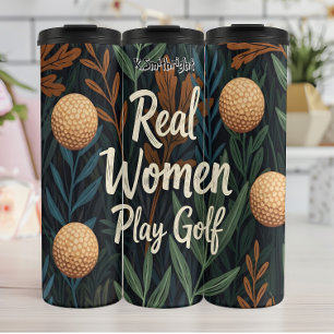 Garrafa Térmica Mulheres Reais Jogam Golf Art