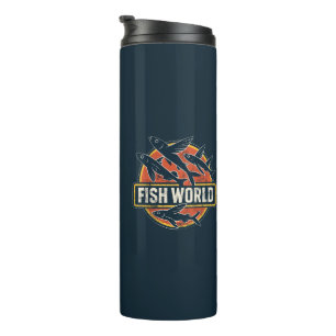 Garrafa Térmica Mundo do Peixe Retro Paródia de Peixe Voador Gráfi