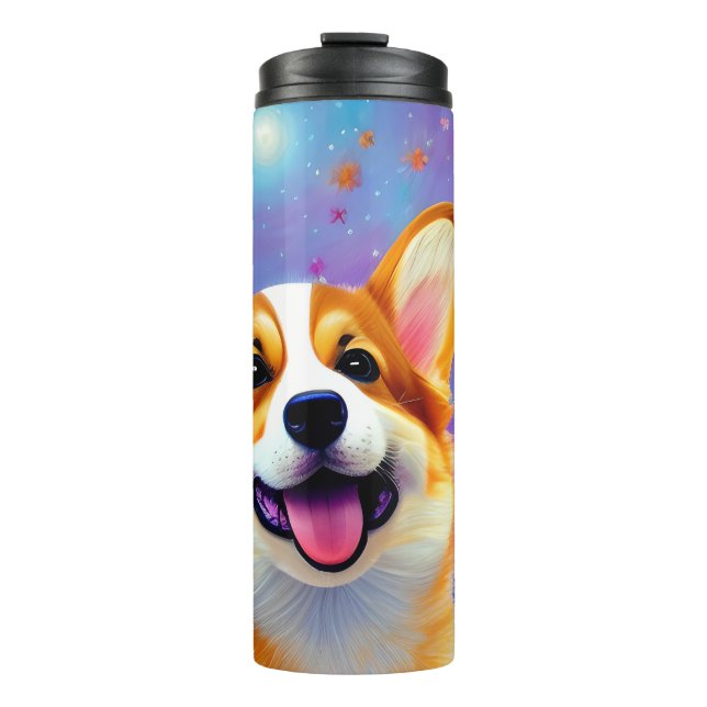 Garrafa Térmica Mundo Floral de Corgi (Frente)