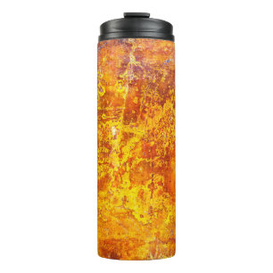 Garrafa Térmica muro de betão de abstrato laranja de fundo,