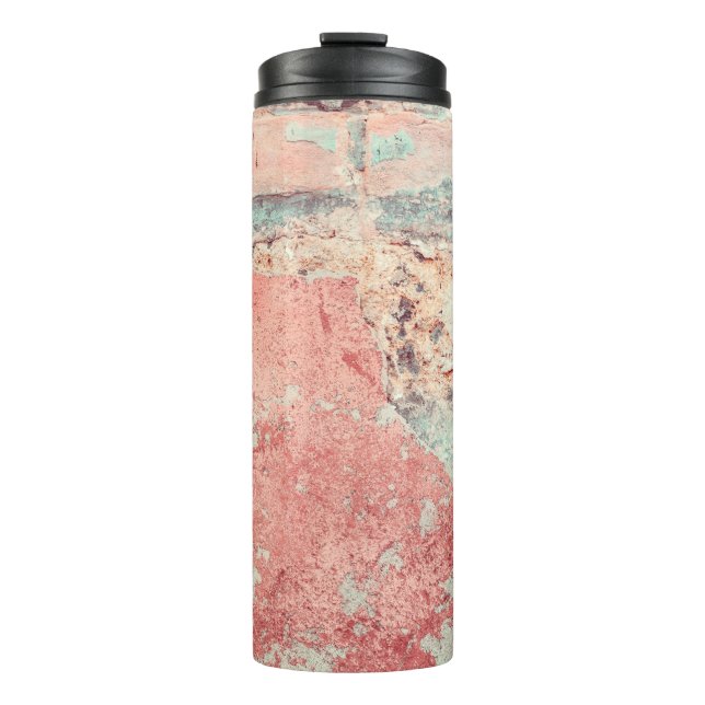 Garrafa Térmica Muro de betão texturizado velho com defeitos natur (Frente)