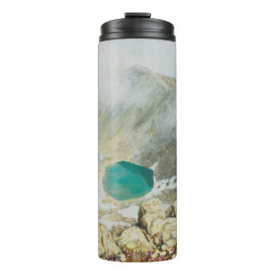 Garrafa Térmica Musala pico, pintura a óleo, Bulgária.
