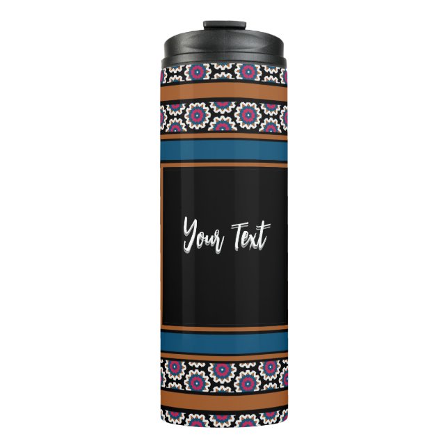 Garrafa Térmica MVB Mexicano Monograma - design de Ênfase de Acent (Frente)