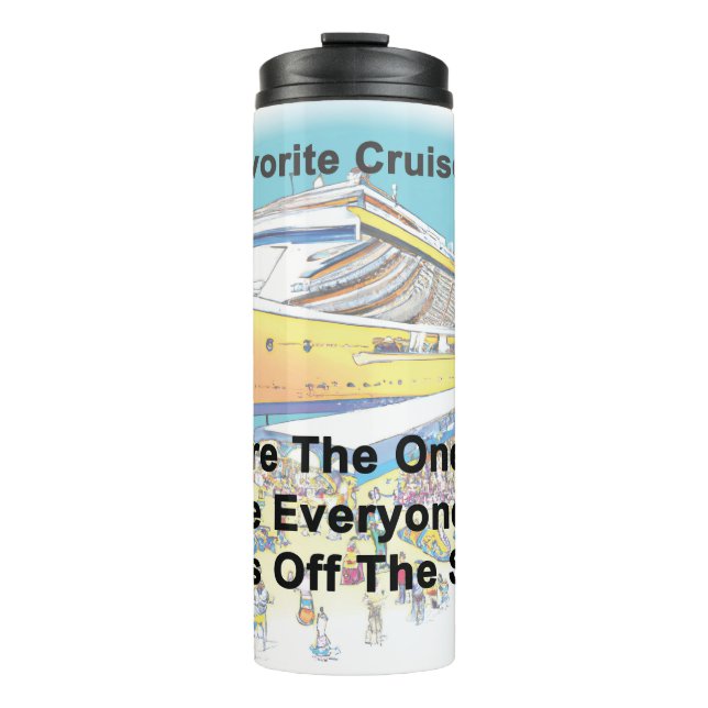 Garrafa Térmica My Favorite Cruise Ports - Thermal Mug (Frente)