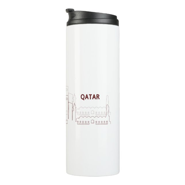 Garrafa Térmica My Home Qatar – Minimalist Design (Rotação à direita)