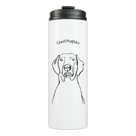 Garrafa Térmica Na moda Weimaraner: Seu Texto, Seu Estilo