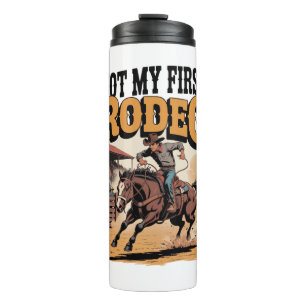 Garrafa Térmica Não é o meu primeiro cavalo de rodeio ocidental
