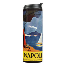 Garrafa Térmica Napoli Nápoles Itália Tumbler viagens vintage