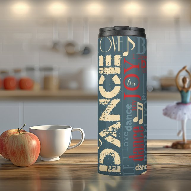 Garrafa Térmica Nascer para Dance Blue/Red/Dourado ID277 (Criador carregado)