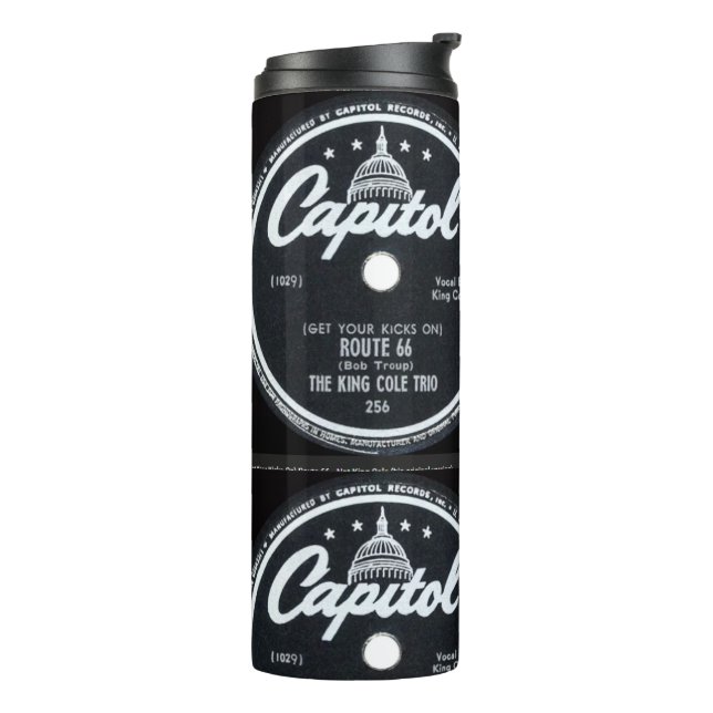 Garrafa Térmica "Nat King Cole-Get your kicks-rt 66-" (Giro à esquerda)