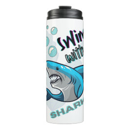 Garrafa Térmica natação com tubarões