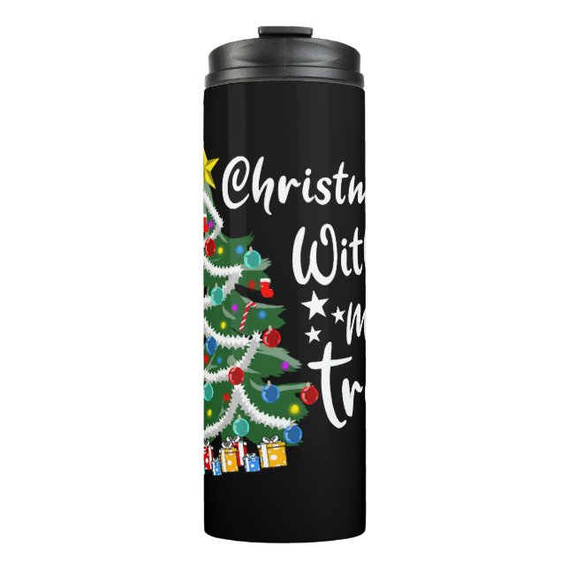Garrafa Térmica Natal com minha árvore para amantes de Natal (Frente)