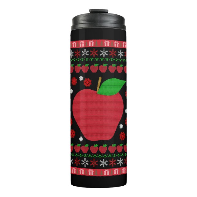 Garrafa Térmica Natal da Apple (Frente)