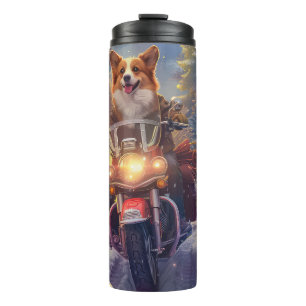 Garrafa Térmica Natal de Motocicleta Corgi
