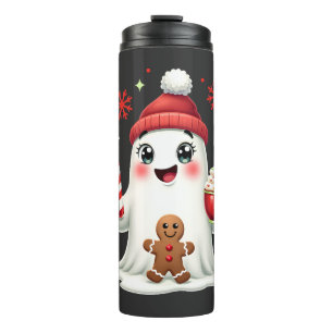 Garrafa Térmica Natal Feliz Natal Por Presente Fantasma de Natal