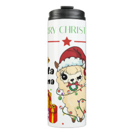 Garrafa Térmica Natal Llama Thermal Tumbler