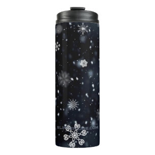 Garrafa Térmica Natal mágico e tranquilo de inverno do SlipperyJoe