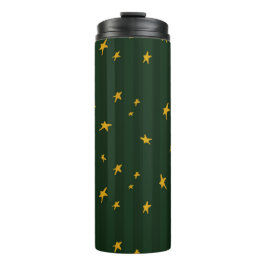 Garrafa Térmica Natal Verde Amarelo Listra Estrela