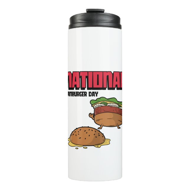 Garrafa Térmica National Hamburger Day (Frente)
