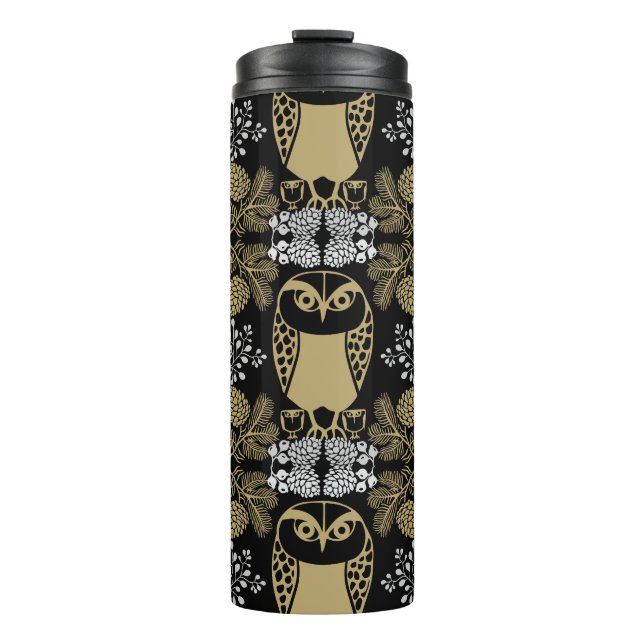 Garrafa Térmica Nature Owl Folk Art (Frente)
