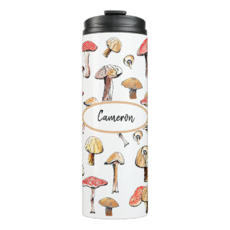 Garrafa Térmica Natureza Personalizada Do Cogumelo Selvagem Elegan