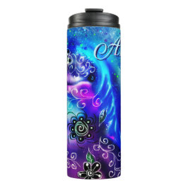 Garrafa Térmica Náutica Costeira de Golfinho Azul Branco