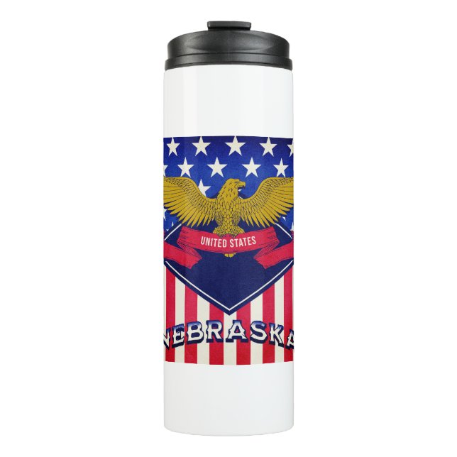 Garrafa Térmica Nebraska USA Flag (Frente)
