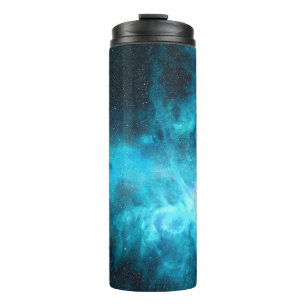 Garrafa Térmica Nébula de Órion, luz azul, astronomia.