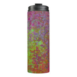 Garrafa Térmica Negra, Colorida, Tinta De Splatter, Abstrato Grung