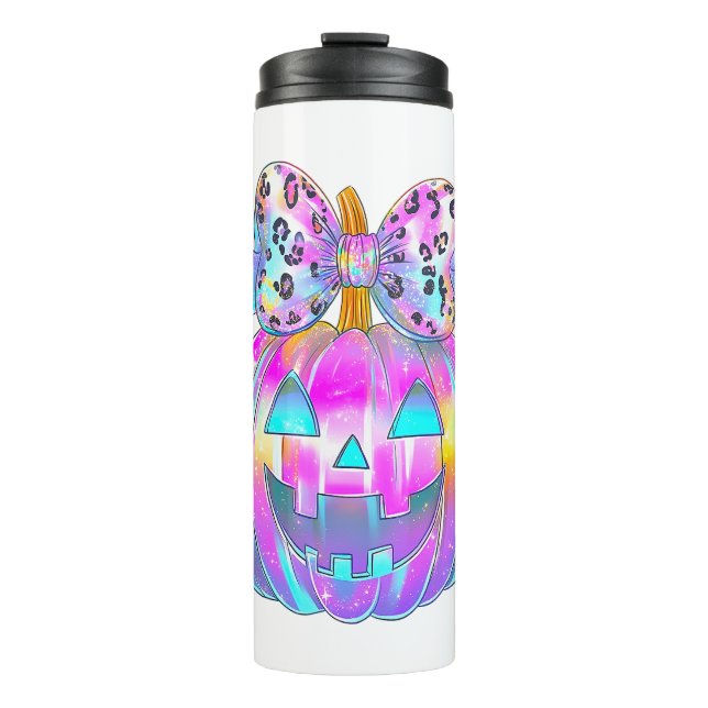Garrafa Térmica Neon Coquette Halloween Pumpkin (Frente)