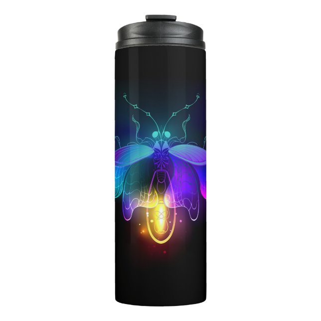 Garrafa Térmica Neon Firefly a preto (Frente)