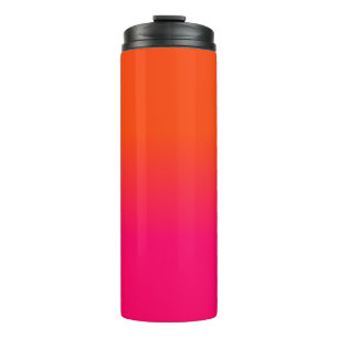 Garrafa Térmica Neon Orange e Neon Pink Ombre Shade Color Fade
