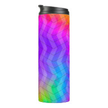Neon Rainbow Herringbone Gift Bag
