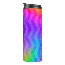 Garrafa Térmica Neon Rainbow Herringbone Gift Bag