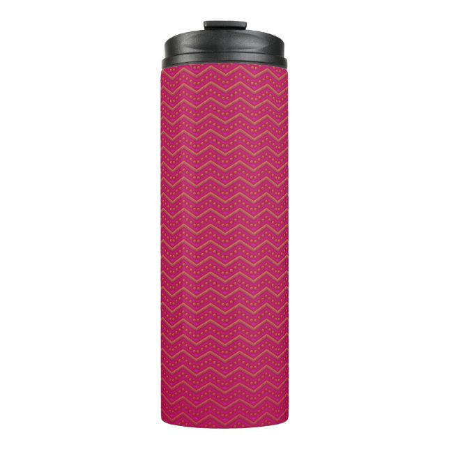 Garrafa Térmica Neon Sunset Chevron Patterno (Frente)
