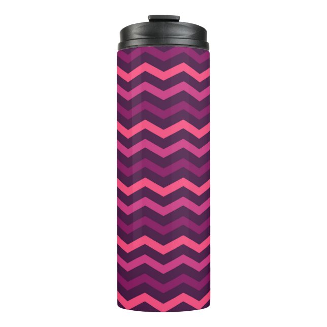 Garrafa Térmica Neon Sunset Chevron Patterno (Frente)