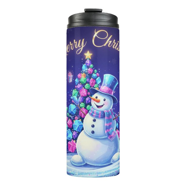 Garrafa Térmica Neon Winter Galaxy Holiday Greeting (Frente)