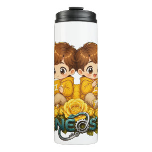 Garrafa Térmica Neos Kawaii Zodíaco Gêmeos