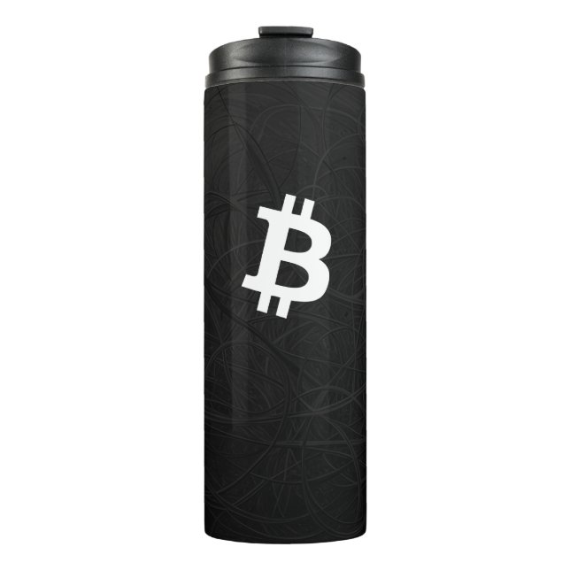 Garrafa Térmica Neurônio Preto Bitcoin (Frente)