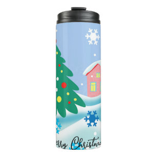 Garrafa Térmica Neve Feliz de Natal