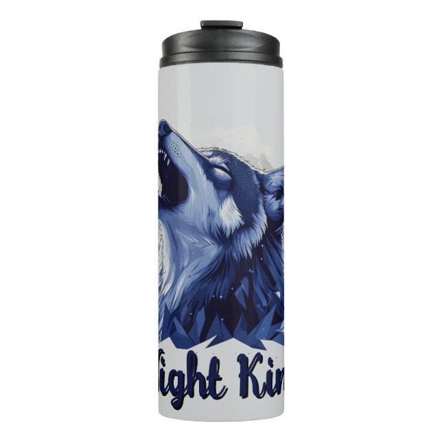 Garrafa Térmica Night King - Howling Wolf com Lua (Frente)