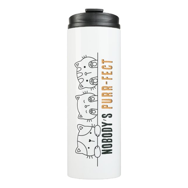 Garrafa Térmica Nobody's Purrfect Thermal Tumbler (Frente)