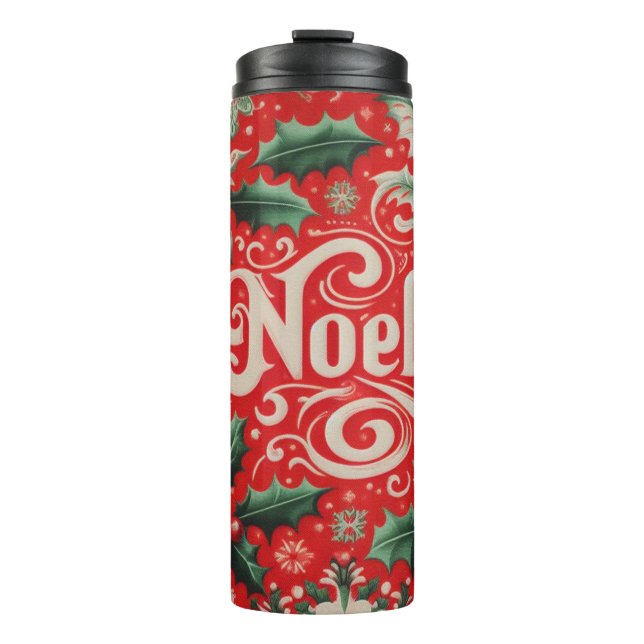 Garrafa Térmica Noel Vermelho e Verde (Frente)