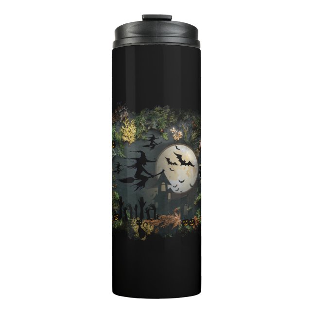 Garrafa Térmica Noite da Festa das Bruxas (Frente)